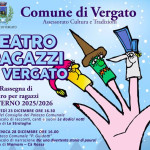 Vergato. Teatro per ragazzi, da dicembre a marzo arriva la rassegna invernale. Il via il prossimo 𝟐𝟑 𝐝𝐢𝐜𝐞𝐦𝐛𝐫𝐞 Vedi locandina in allegato