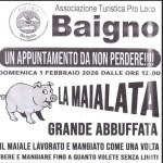 A Baigno di Camugnano domenica 1 febbraio torna la Grande Abbuffata “La Maialata” presso la Proloco dalle ore 12.00