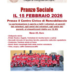 La Croce Rossa di Castiglione dei Pepoli organizza l’annuale “Pranzo Sociale” aperto anche a tutti i simpatizzanti