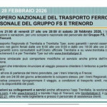 Previsto sciopero da venerdi’ 27 Febbraio ore 21:00 a sabato 28 Febbraio ore 20:59
