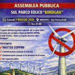 Nuova assemblea, tenutasi il 7 maggio a Bruscoli, contro l’impianto eolico Le Bordigaie: la mobilitazione continua