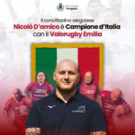 Il rugbista vergatese Nicolò D’Amico è Campione d’Italia